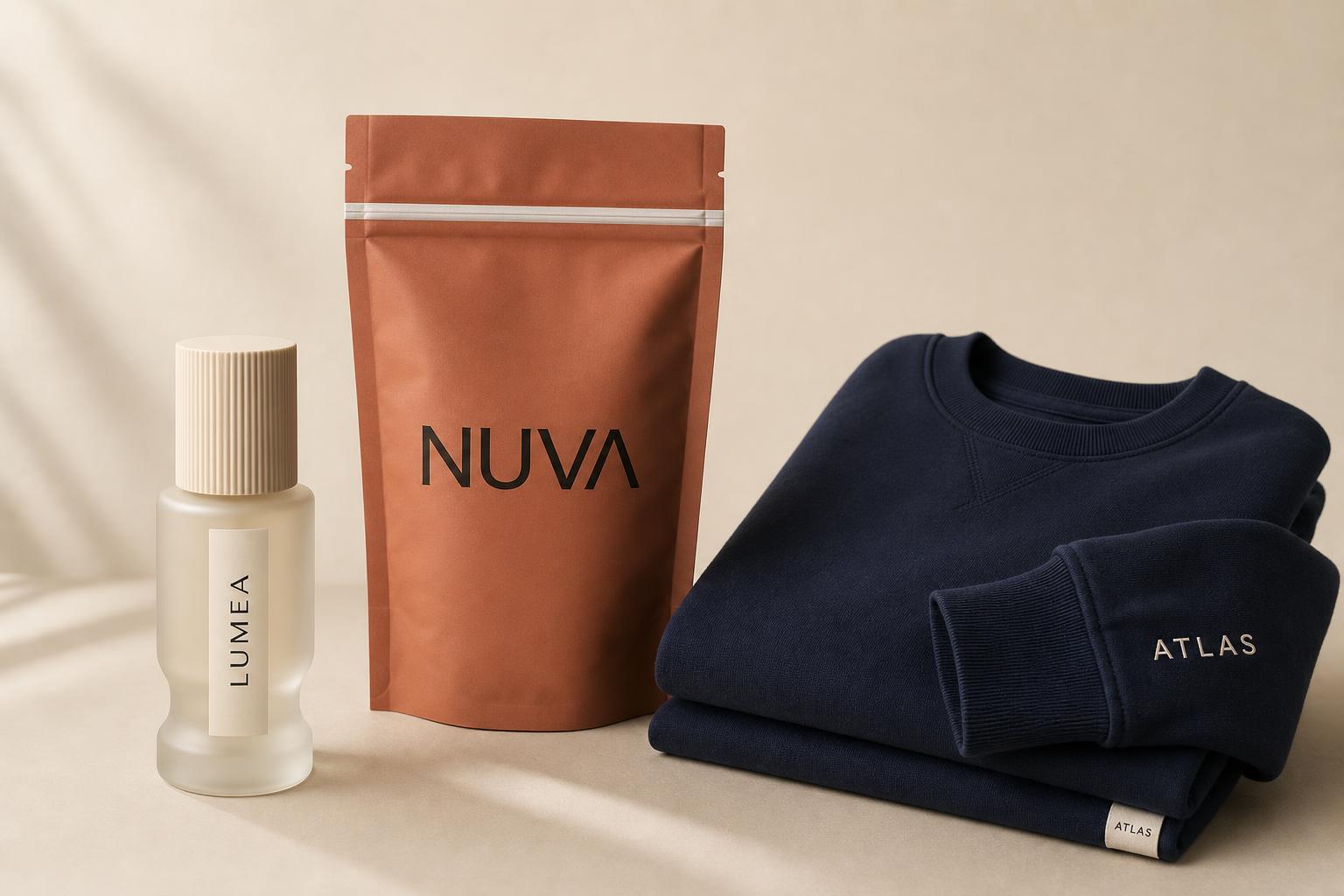 Performance ad creative mockup for a fictional apparel brand